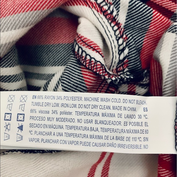 F-21 super soft red plaid button down top - New - Picture 14 of 15